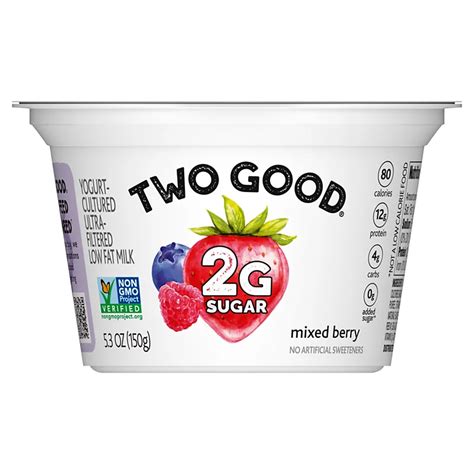 Two Good Lowfat Lower Sugar Mixed Berry Greek Yogurt Shop Yogurt At H E B