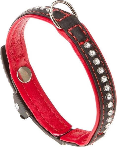 Ferplast Hondenhalsband Lux Cm X Mm Zwart Rood Bol