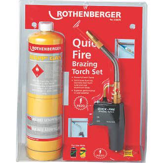 Rothenberger Super Fire Brazing Blow Torch Pro Mapp Gas Psd