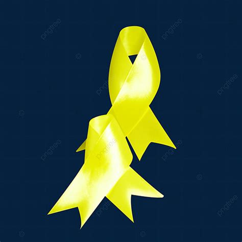 Two Yellow Delicate Ribbons World Childrens Day Two Yellow Ribbon