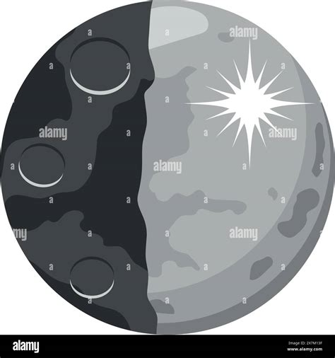 First Quarter Moon Phase Stock Vector Image And Art Alamy
