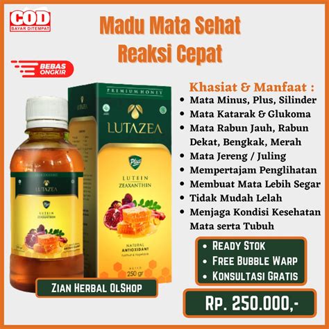 Jual Madu Lutazea Madu Kesehatan Mata Suplemen Vitamin Mata Mata