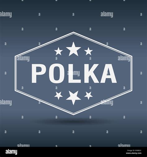 Polka Hexagonal White Vintage Retro Style Label Stock Photo Alamy