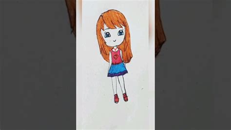 How To Draw Cute Girl Easy Drawing Youtube