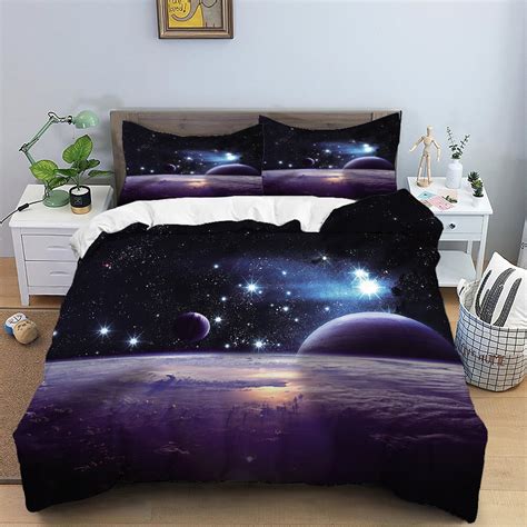 Duvet Cover Set Twin Full Queen King Size 3d Galaxy Outer Space Luxury