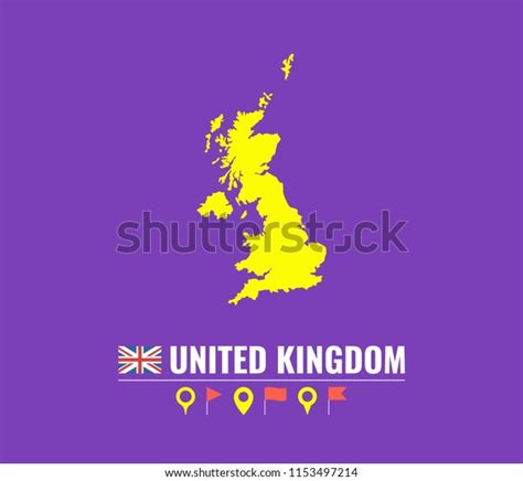 High Detailed Vector Map United Kingdom Stock Vector Royalty Free