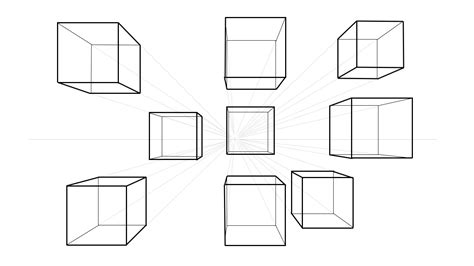 Drawing Boxes In Perspective at PaintingValley.com | Explore collection of Drawing Boxes In ...