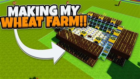 Building My Wheat Farm Block Tycoon Roblox Youtube