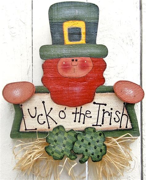 Leprechaun Yard Sign Leprechaun Door Hanger St Patricks Day Irish