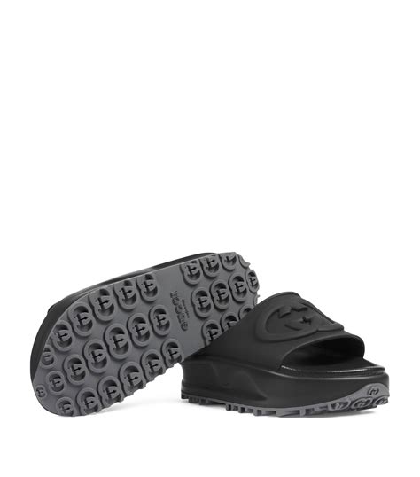 Womens Gucci Black Interlocking G Slides Harrods Uk