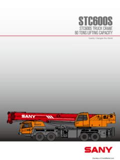 Sany STC600S Specifications CraneMarket