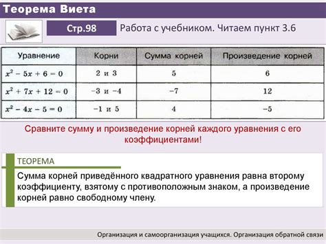 Теорема Виета. Формула Виета - презентация онлайн