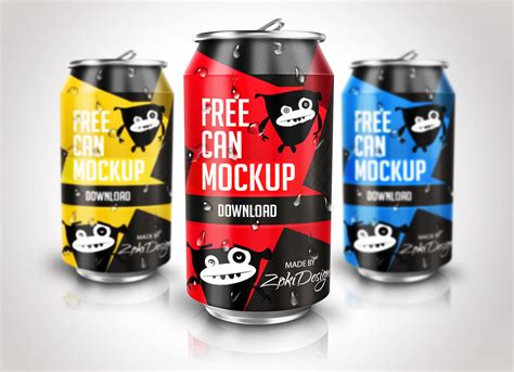 Free Soda Tin Can Mockup Psd Good Mockups