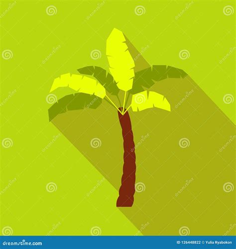 Icono De La Palmera Estilo Plano Stock de ilustración Ilustración de