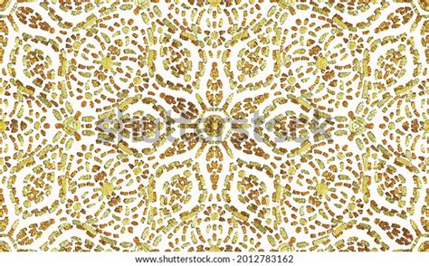 Gold Seamless Pattern Drawing Dots Vector Stock Vector Royalty Free