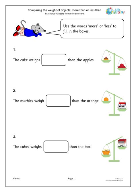 Grade Weight Worksheets Measuring Weights In Kilograms K Learning