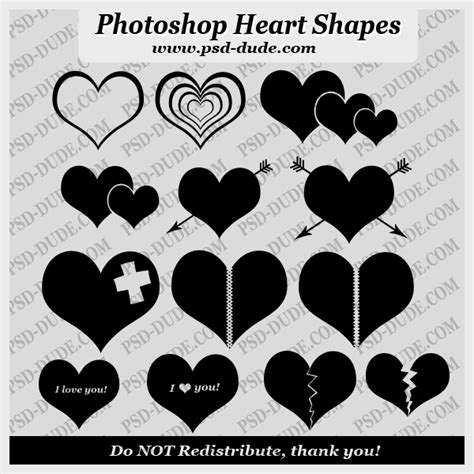 Heart Photoshop Custom Shapes | PSDDude