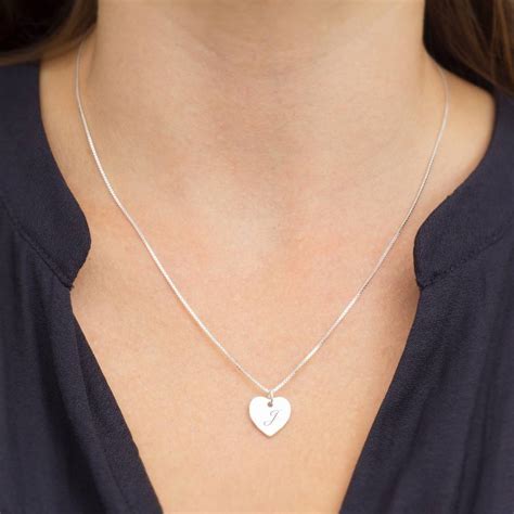 Personalised Marci Sterling Silver Heart Necklace By Bloom Boutique