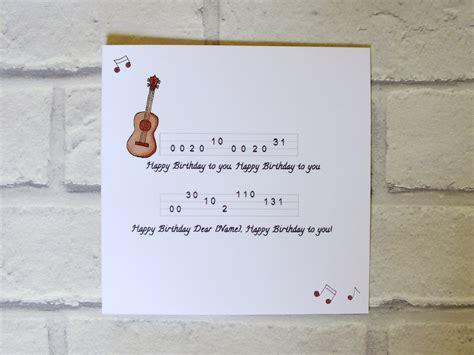 Ukulele Card Ukulele Designs Ukulele Ukulele Birthday Card Etsy