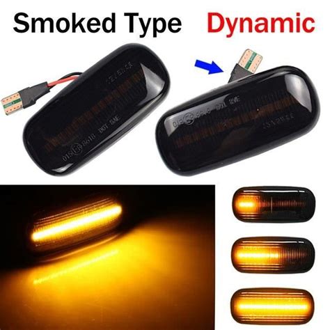 OPTIQUE DE PHARE Smoked Black Clignotant Dynamique LED Pour Audi A3