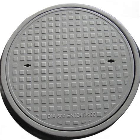 Heavy Duty Gray Manhole Round Cover Plastic FRP SMC Manhole Cover