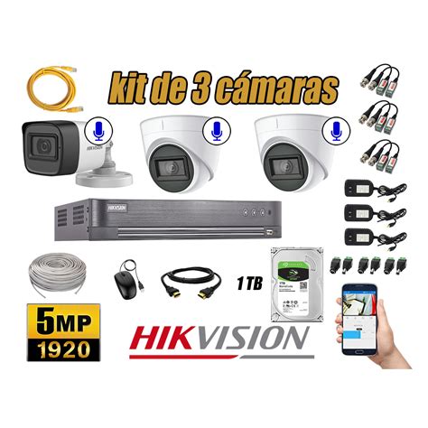 Ripley Hikvision C Maras De Seguridad Kit Mp Audio Incorporado