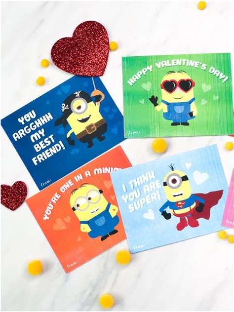 Free Printable Minion Valentines Day Cards Free Templates Printable