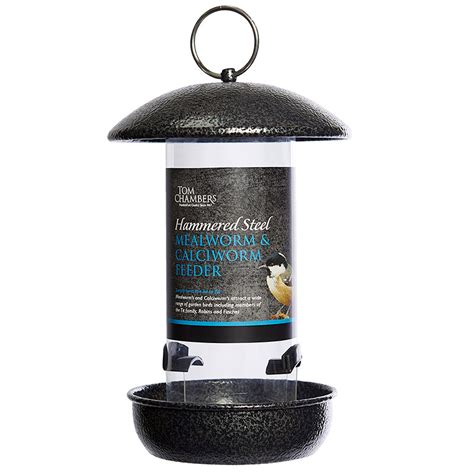 Tom Chambers Hammered Steel Mealworm Calciworm Feeder