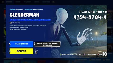 Slenderman Horror Map Code Fortnite All Pages Location Youtube