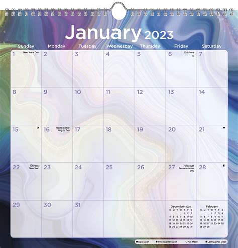 Trends International 2023 Agate Spiral Wall Calendar