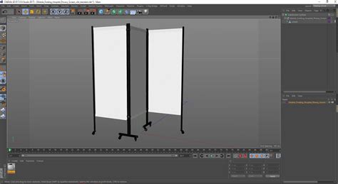 Mobile Folding Hospital Privacy Screen 3d Model 19 Max 3ds Blend