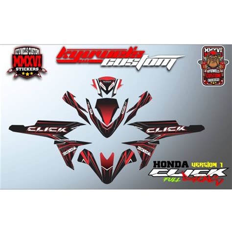 HONDA CLICK V1 FULL DECALS Lazada PH