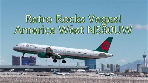 Retro Rocks Vegas Big America West Airbus Visits The Strip