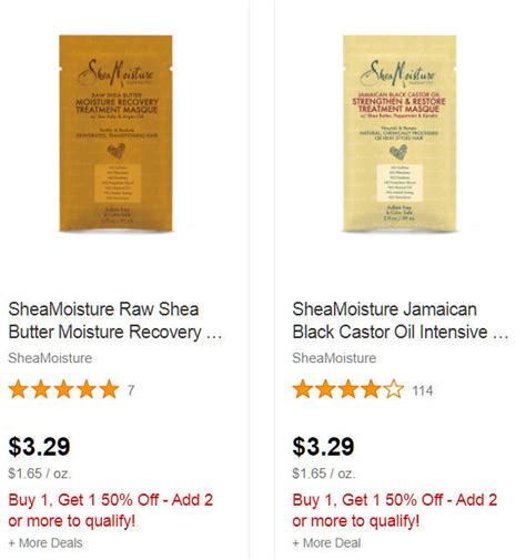 Shea Moisture Sachets 1 22 Each