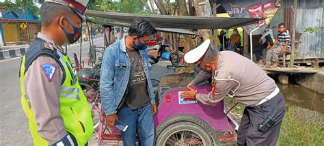 Cegah Penyebaran Covid Polres Tanjungbalai Imbau Pengendara Patuhi