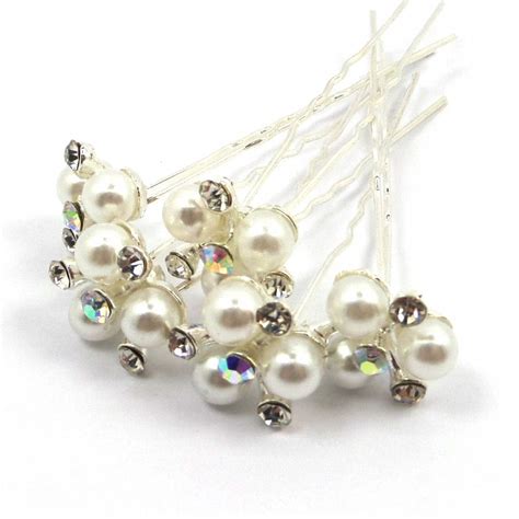 Three Pearl Hair Pins Pearl Hair Pins Bridal Hair Pins Pearl Hair Pins