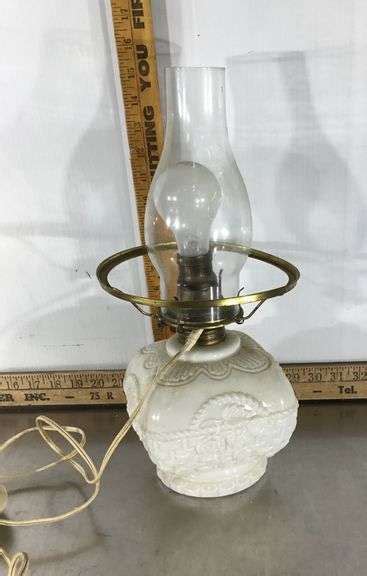 Milk Glass Lamp Sherwood Auctions