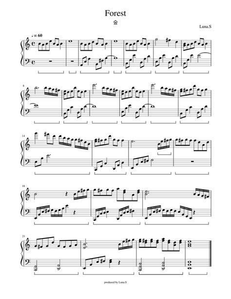 Forest Sheet Music For Piano Piano Duo Easy