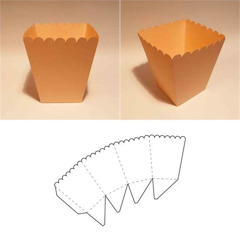 Popcorn Box Template Pop Corn Box Chips Box Chip Box Sna Inspire