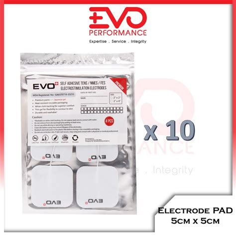 EVO Electrode Pads Reusable For Tens Unit Self Adhesive Tens NMES