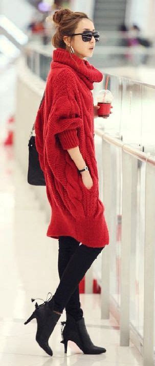 Fashion Bloom: amazing red sweater dress