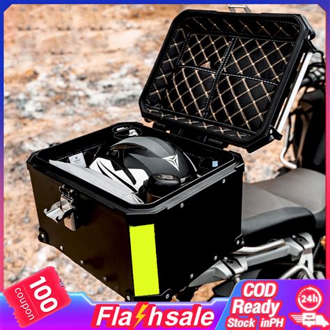 Top Box For Motorcycle Alloy Top Box Liters Large Capacity Trunk Pp