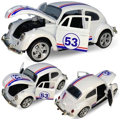 1 Miniatura Fusca Herbie 53 Carro Metal Abre Porta Classico No Shoptime