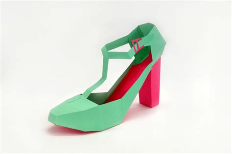 Diy High Heel Shoe 3d Papercraft By Paper Amaze Thehungryjpeg