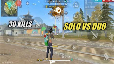 30 Kills Record Gameplay Solo Vs Duo OP Headshots Garena Free Fire