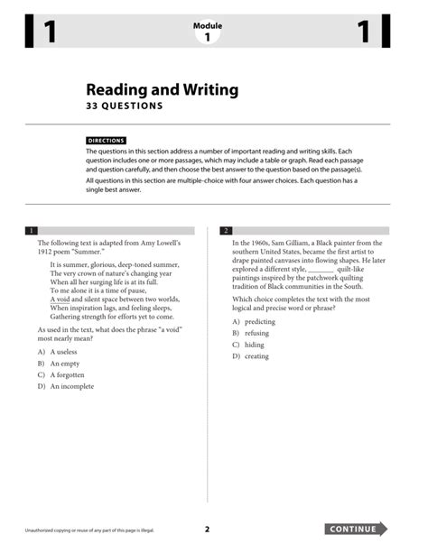 New PSAT NMSQT Practice Test 1 English 1