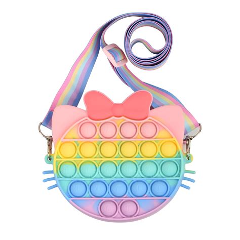 Buy SURFACEPOP Cat Pop It Purse for Girls | 2-in-1 Small Crossbody Pop ...