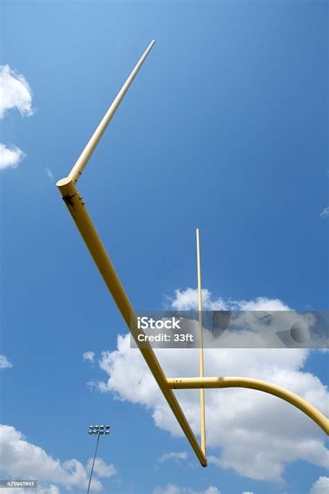 American Football Field Goal Posts Stock Photo - Download Image Now ...