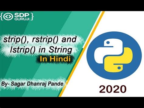 Strip Rstrip And Lstrip Function In String Inbuilt String