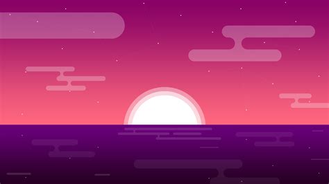 Sunset Minimal Wallpapers Hd Wallpapers Id 24122